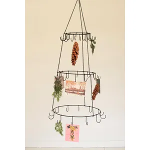Three Layer Hanging Wire Ornament Tree 4