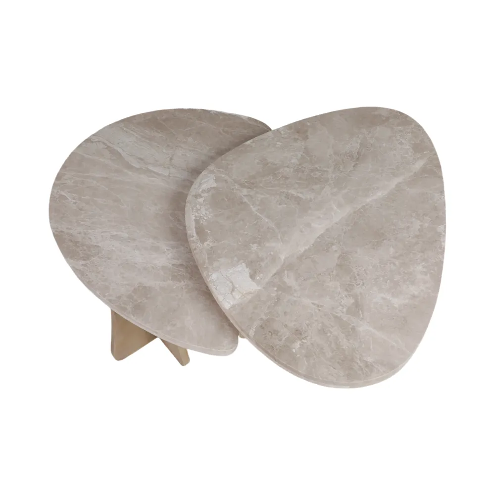 RIDER SET OF 2 BROWN COFFEE TABLES 18 (IN)