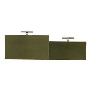 GARANDBEACH SET OF 2 GREEN BOXES 7 (IN) 7