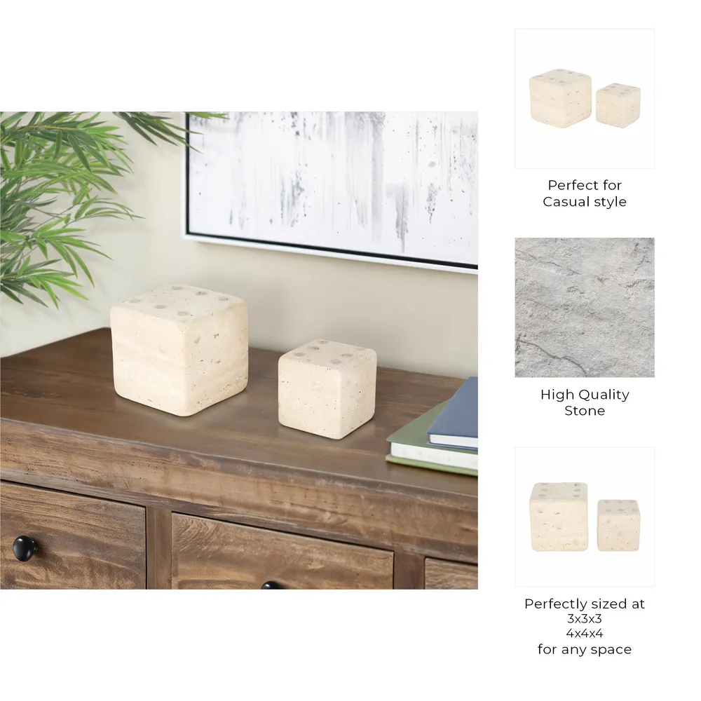 HAROLDPORT SET OF 2 IVORY DECOR 4 (IN)