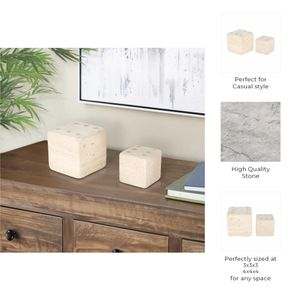 HAROLDPORT SET OF 2 IVORY DECOR 4 (IN) 9