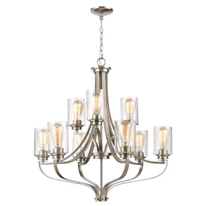 Market Square 29" Wide 9-Light Chandelier - Brushed Nickel 1