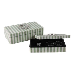 DECKERWORTH SET OF 2 GREEN BOXES 5 (IN) 3