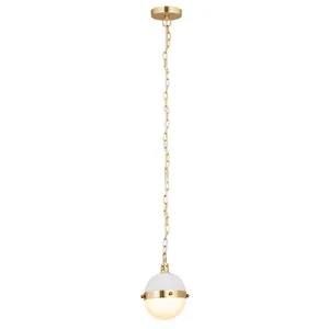 Harmelin 7″ Wide 1-Light Mini Pendant - White 1