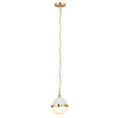 Harmelin 7″ Wide 1-Light Mini Pendant - White
