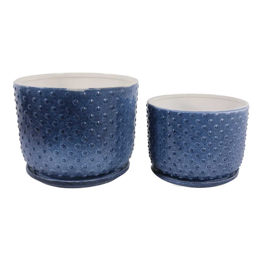 FIONAOAK SET OF 2 BLUE PLANTER 10 (IN)