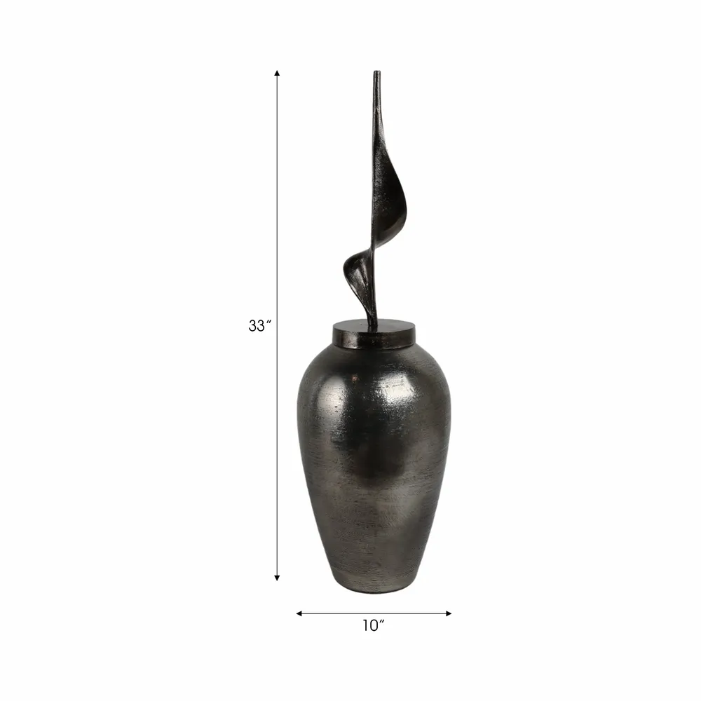 GUNNARGROVE GRAY GLASS VASE 33 (IN)
