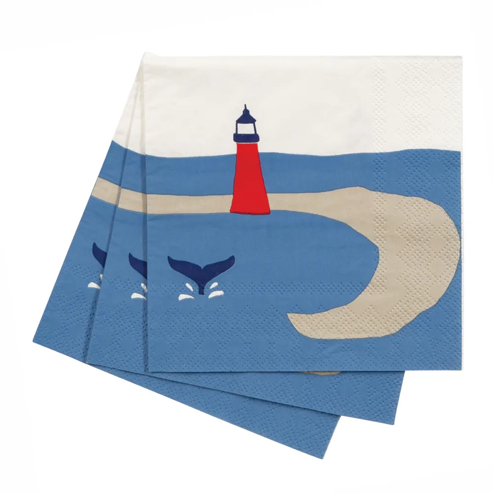 Seaside Lighthouse Paper Cocktail Napkins (Pack of 25)