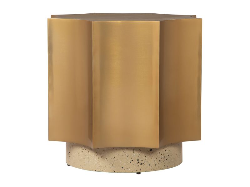 Osam Side Table Gold & Beige 3