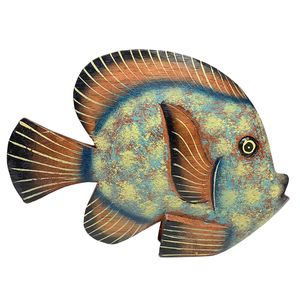 8" WHITE FISH WITH BLUE AND ORANGE FINS 1
