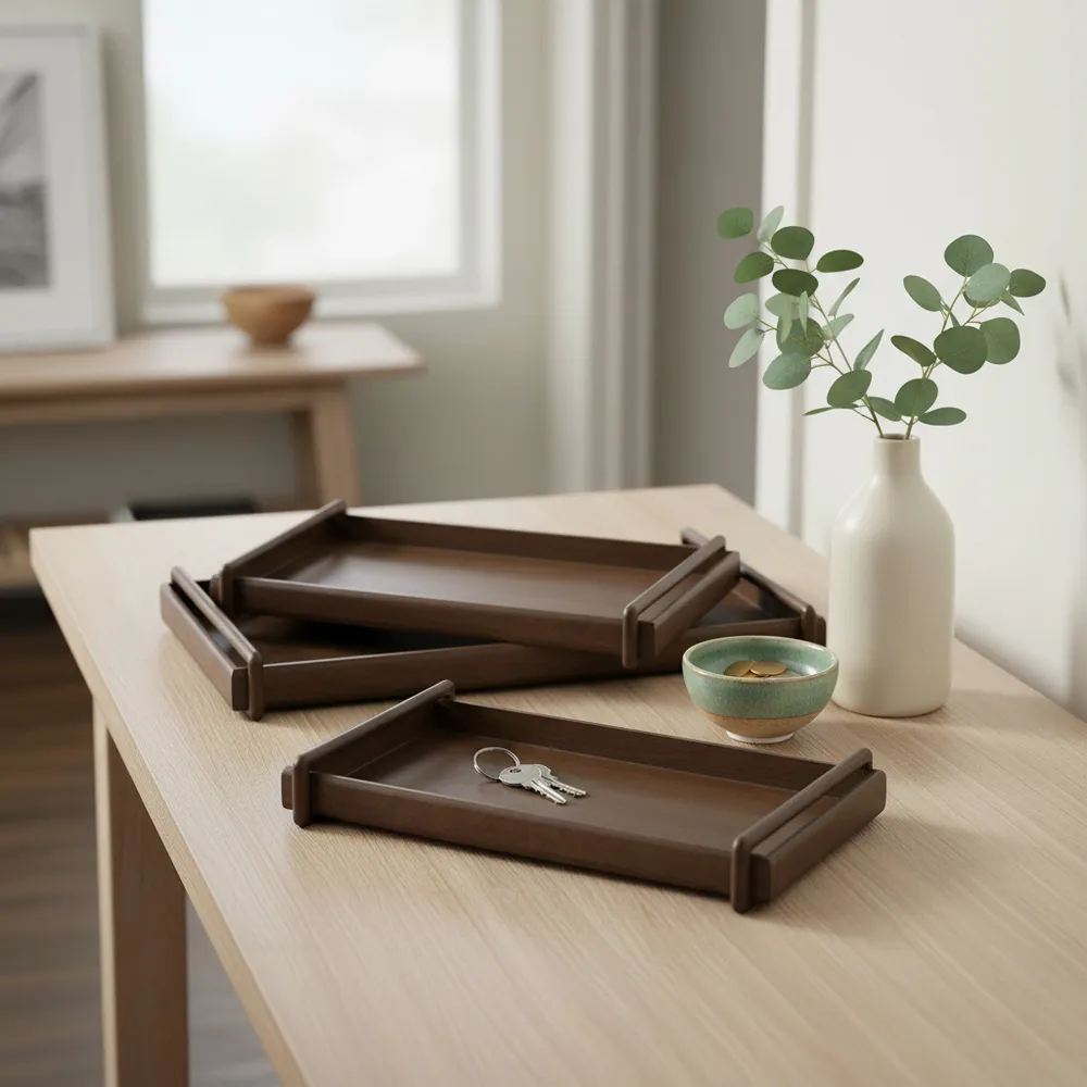 GIFFORDHOLM SET OF 3 BROWN TRAY 3 (IN)