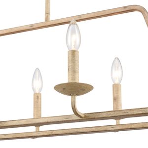 Ellisville 34'' Wide 6-Light Chandelier - Antique Cream 3