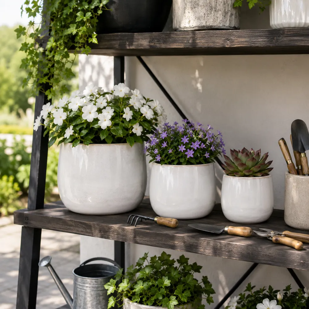RAYMONDHAVEN SET OF 3 IVORY PLANTER 9 (IN)