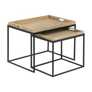 Akin Accent Table - Set of 2 Black 2