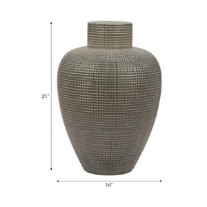 ELTONRIDGE GREEN VASE 21 (IN) 9