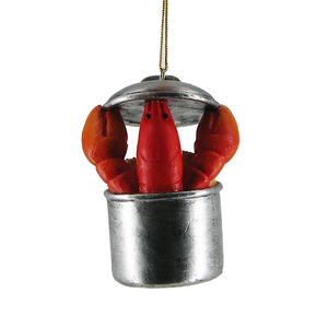 3" LOBSTER POT CHRISTMAS ORNAMENT 1