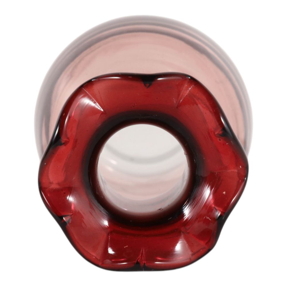 FOLEYWELL PINK GLASS VASE 7 (IN)