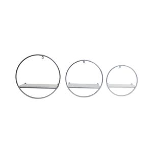 GAIGESTONE SET OF 3 SILVER WALL SHELF 8 (IN) 1