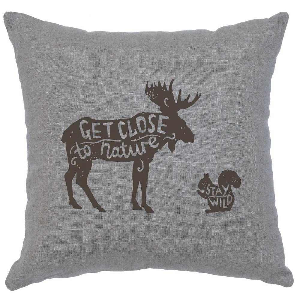 Image Pillow - Close to Nature - Linen Gray