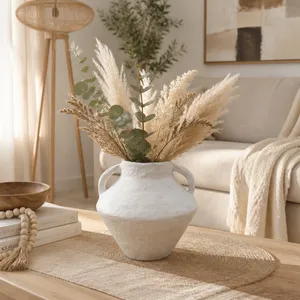 FERRIS WHITE VASE 9 (IN) 12