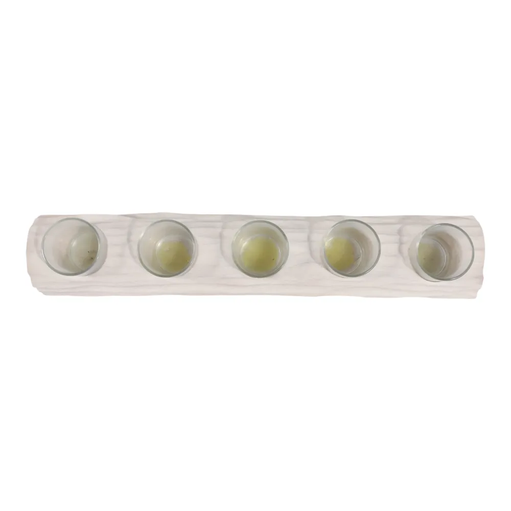 LUKEHAVEN WHITE TEALIGHT HOLDER 5 (IN)