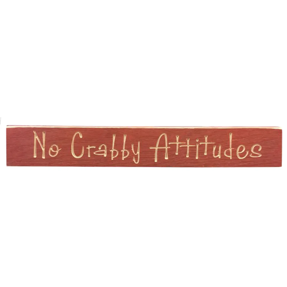 24" USA NO CRABBY ATTITUDES ROUTED BARNW