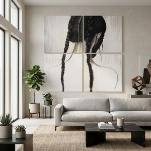 INGRIDCLIFF SET OF 4 BLACK ART 79 (IN) 2