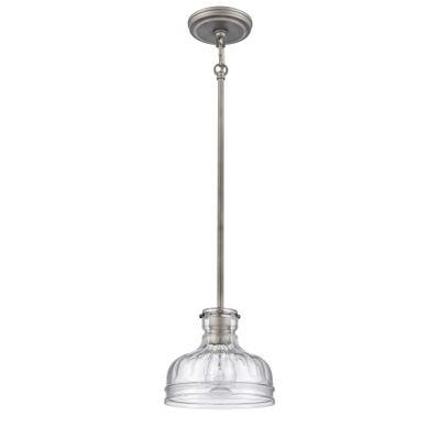Orinoco 8″ Wide 1-Light Mini Pendant - Weathered Zinc