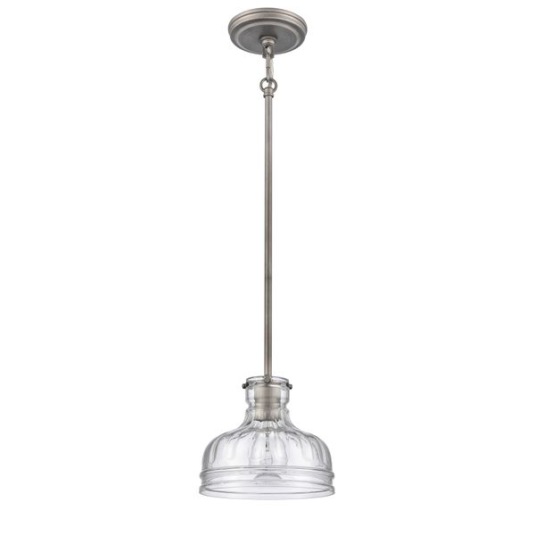 Orinoco 8'' Wide 1-Light Mini Pendant - Weathered Zinc