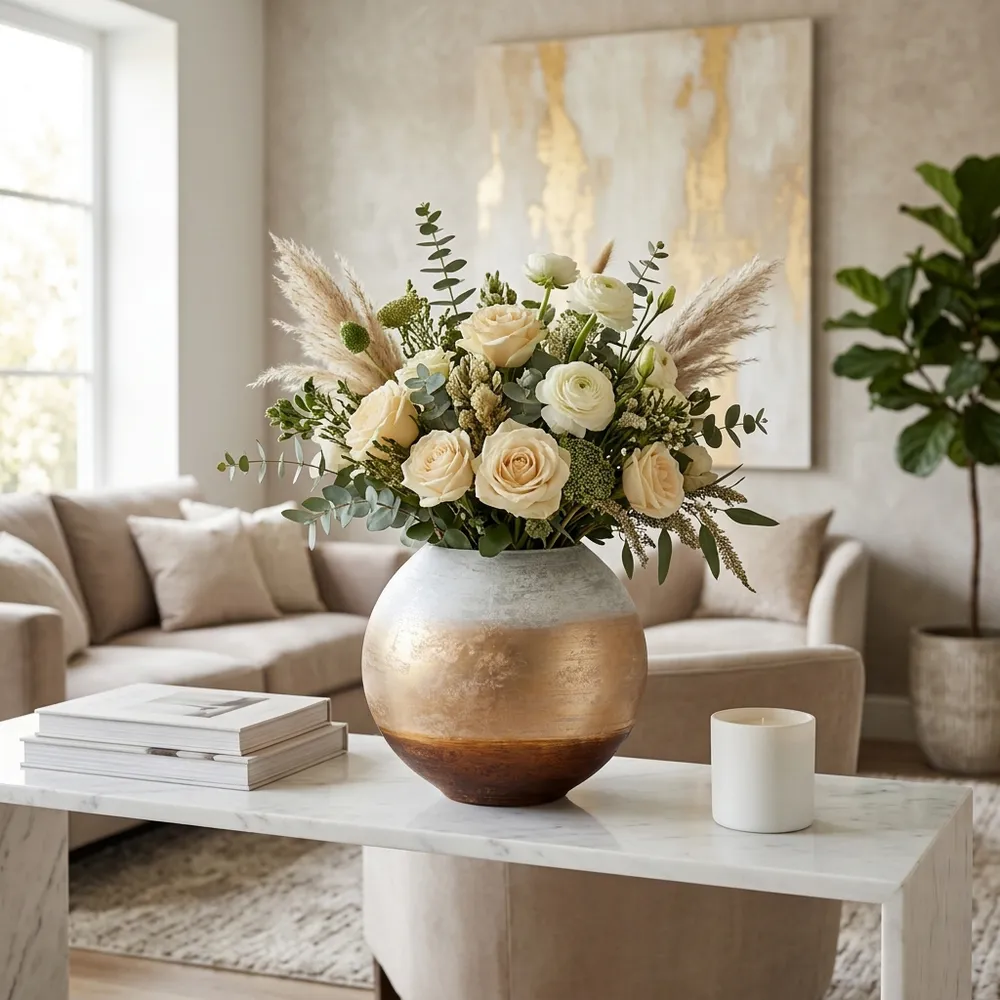 CLAYWORTH WHITE VASE 9 (IN)