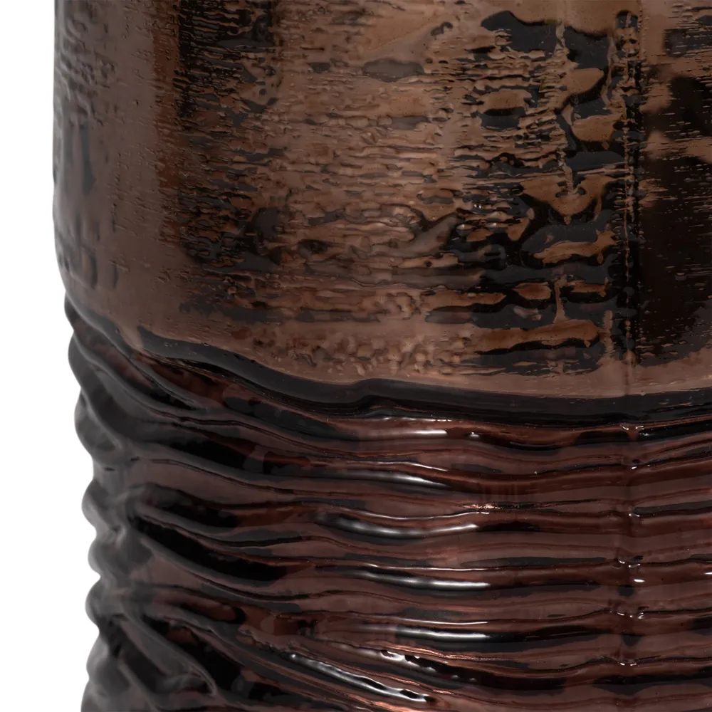 HAMDENWAY BRONZE GLASS VASE 14 (IN)