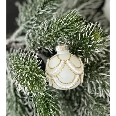 Mini Vanilla Drop Ornaments 2in Set of 6