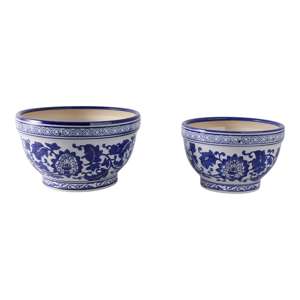 ROYBROOK SET OF 2 BLUE PLANTER 6 (IN)