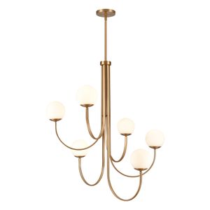 Caroline 36'' Wide 6-Light Chandelier - Brushed Gold 4