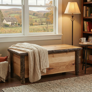 Hickory Log Blanket Chest - Espresso