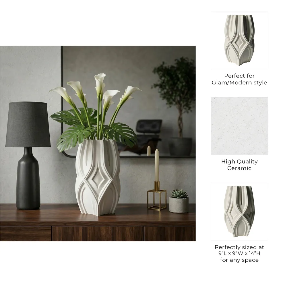 SYLVANBEACH IVORY VASE 14 (IN)