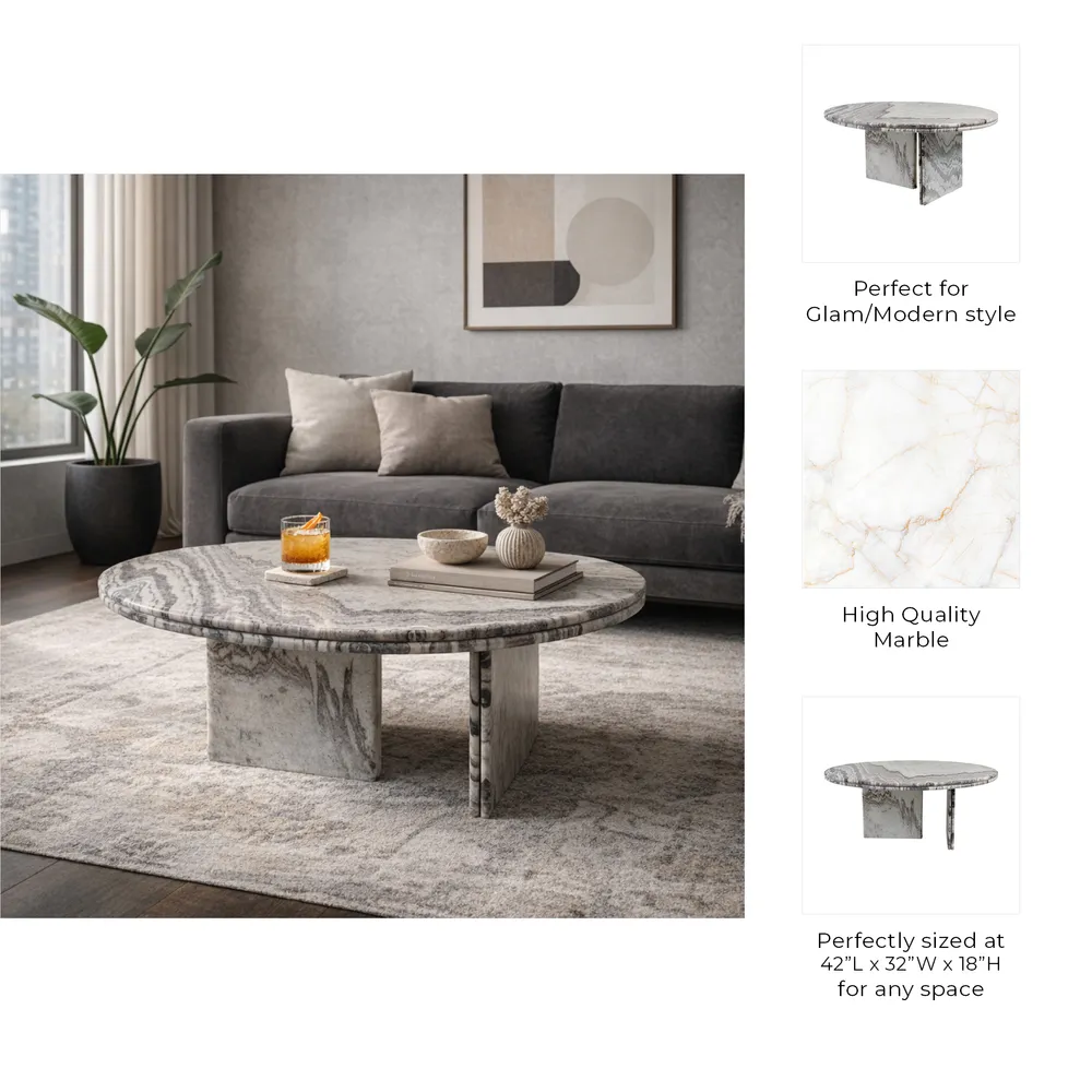CIARANGROVE IVORY COFFEE TABLE 18 (IN)