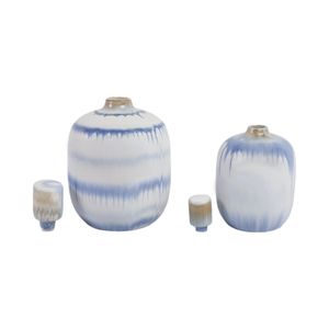 HATTONSTONE SET OF 2 BLUE JARS 12 (IN) 3