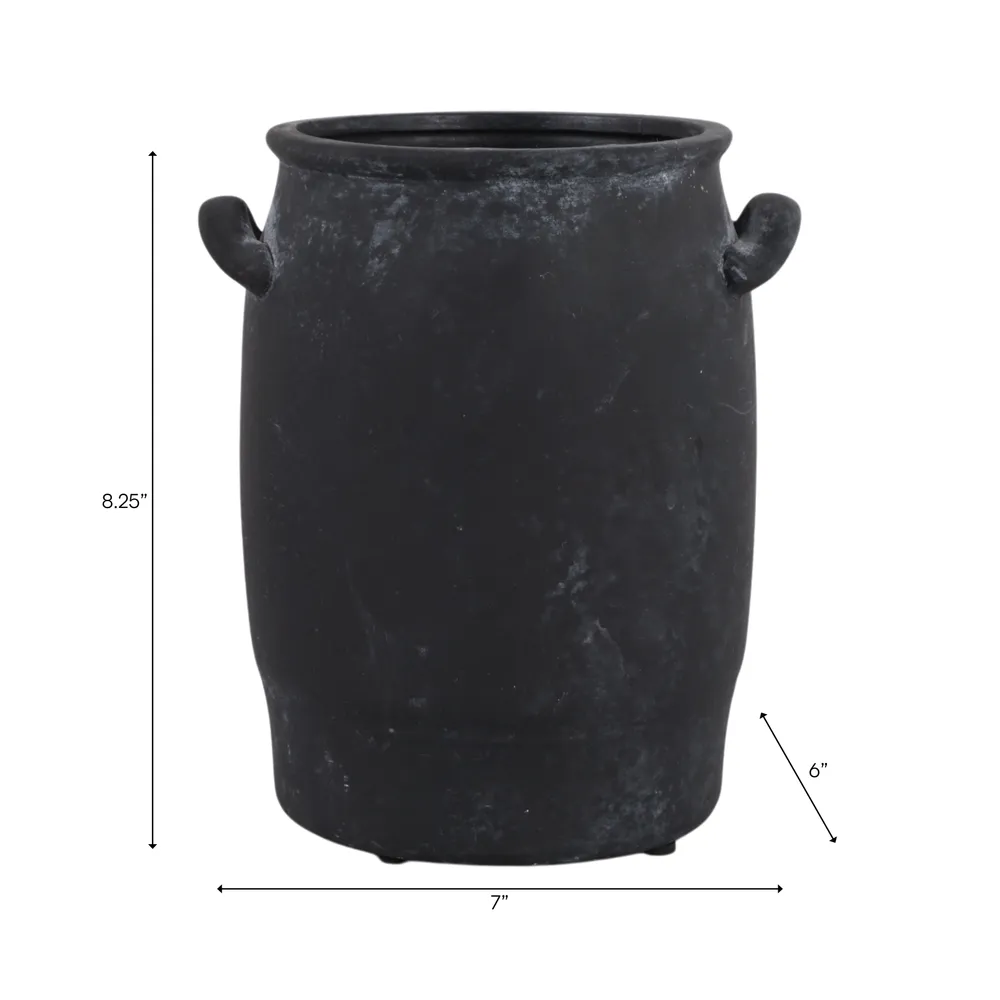 FRAZERCROSS BLACK VASE 9 (IN)
