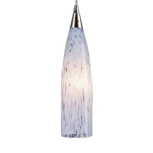 Lungo 3'' Wide 1-Light Mini Pendant - Satin Nickel with Snow White Glass 4