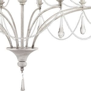 French Parlor 36'' Wide 12-Light Chandelier - Vintage White 4