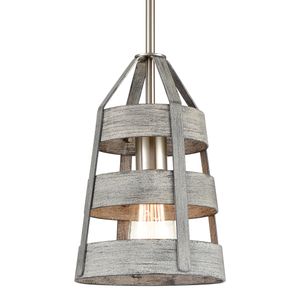 Brigantine 7'' Wide 1-Light Mini Pendant - Weathered Driftwood 4