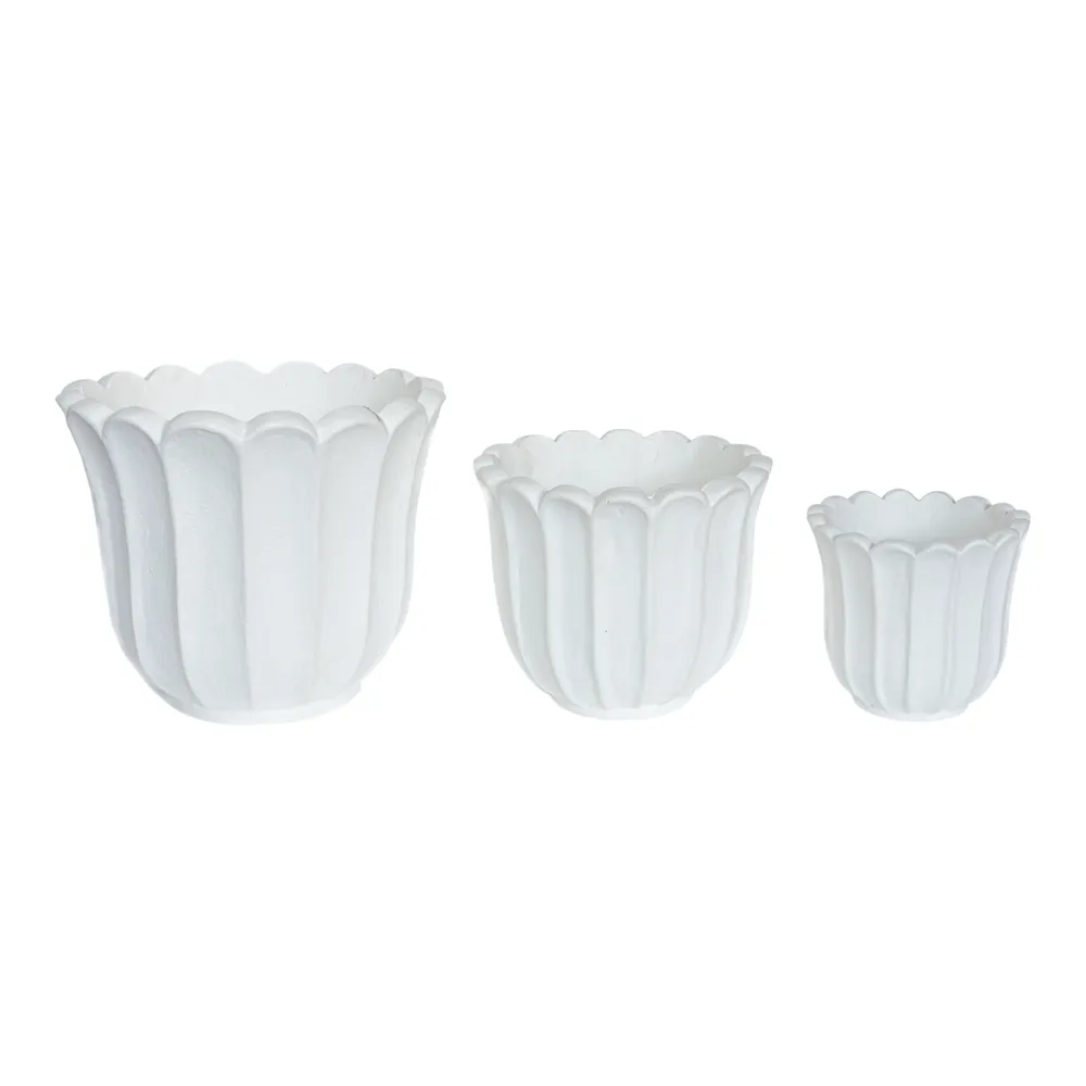 CASPERBROOK SET OF 3 WHITE PLANTER 13 (IN)