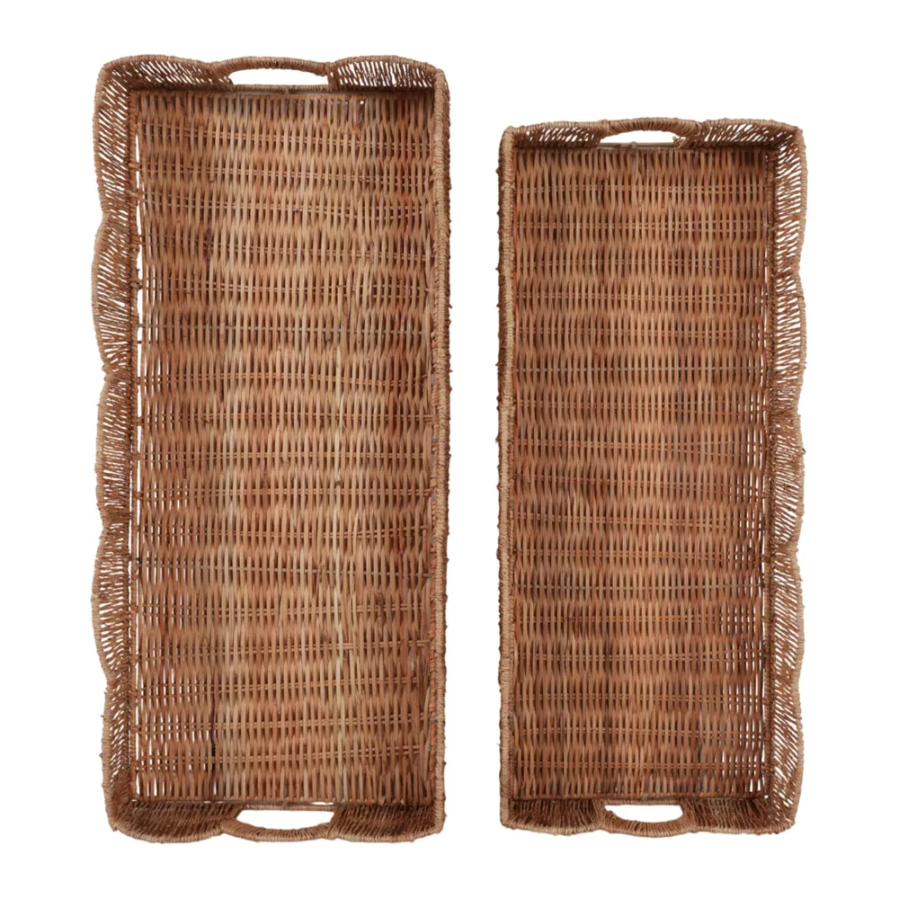 YATESGROVE SET OF 2 BROWN TRAY 4 (IN)