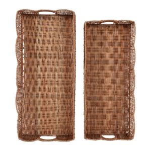 YATESGROVE SET OF 2 BROWN TRAY 4 (IN) 9