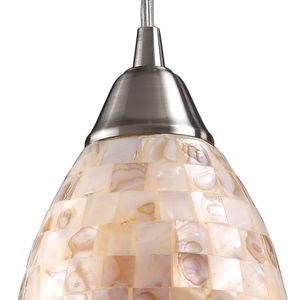 Capri 5'' Wide 1-Light Mini Pendant - Satin Nickel 2