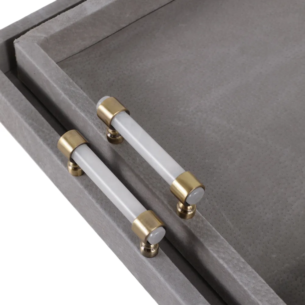 HARPERPORT SET OF 2 GRAY TRAY 3 (IN)