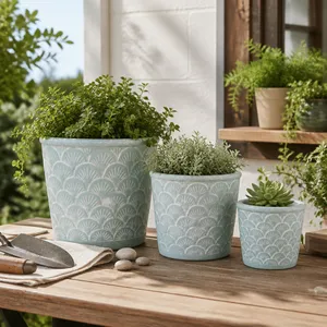 ROLANDGATE SET OF 3 BLUE PLANTER 9 (IN) 10