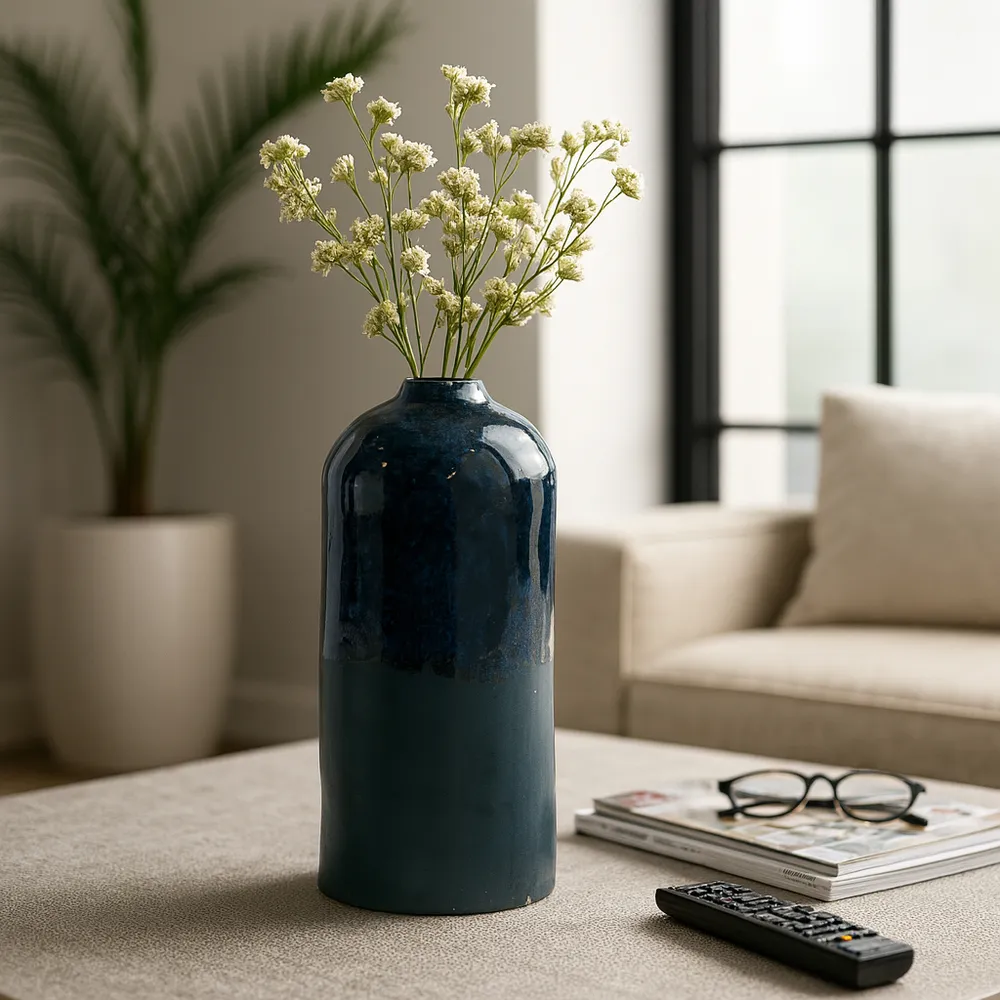 MILLERBEACH BLUE VASE 14 (IN)