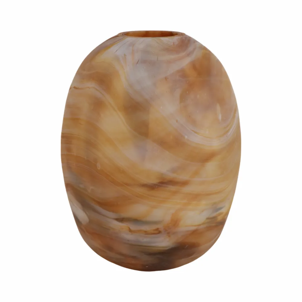 BARTONWOOD BROWN GLASS VASE 14 (IN)